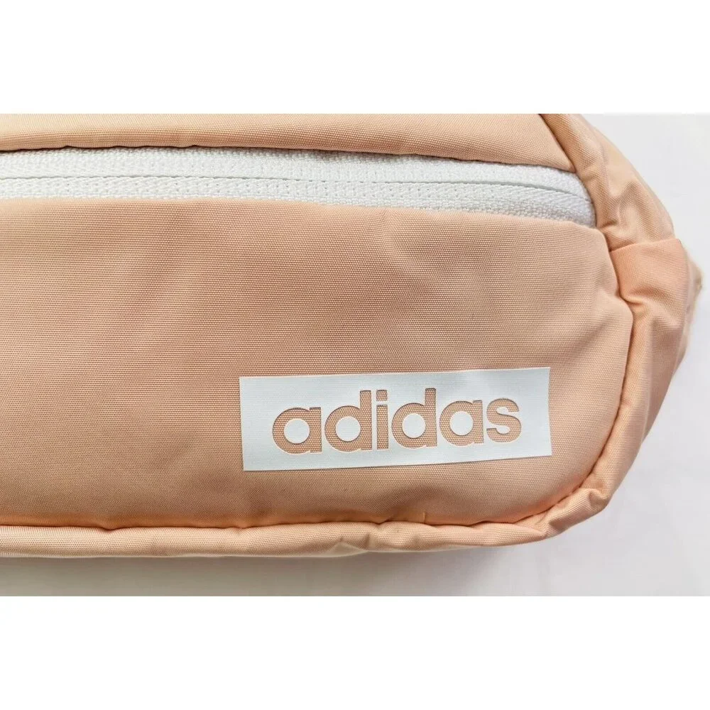 ADIDAS CORE WAIST PACK~ Bag Fanny Pack  Glow Sport Bag Pink /White/Black (coral) - Picture 7 of 12